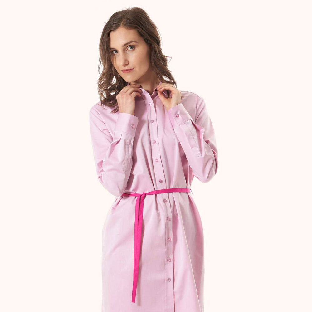 Světle růžové košilové šaty Elisabetta